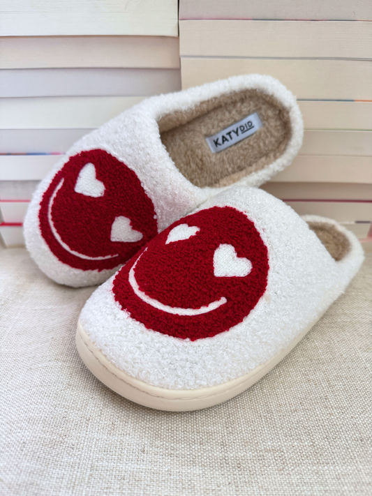 Heart-Eye Smiley Slippers