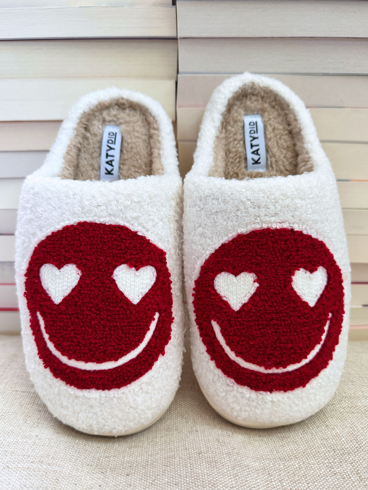 Heart-Eye Smiley Slippers